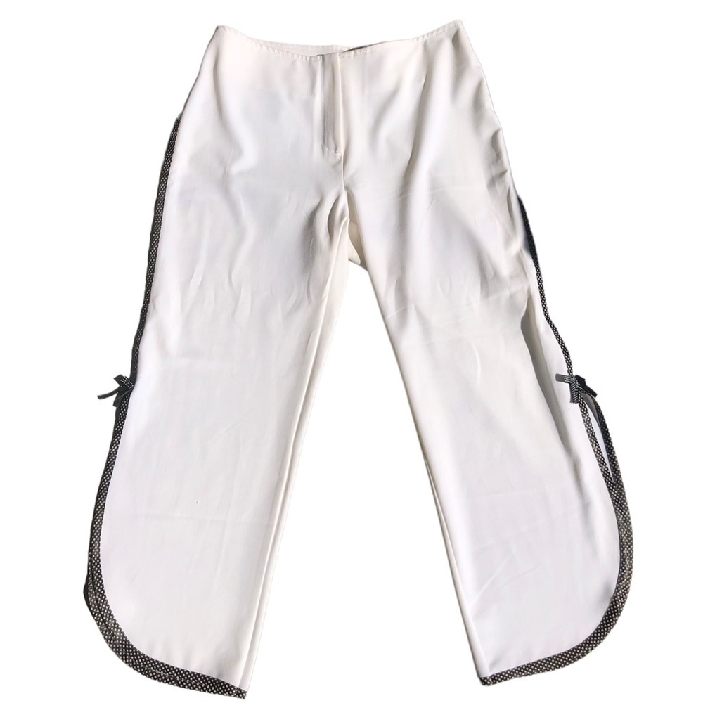 Nana Baila White & Polka Dot Slit Capris